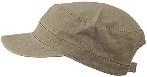 Ashen Fane Superior Garment Washed Cotton Twill Adjustable Army Cap - color: Dark Khaki