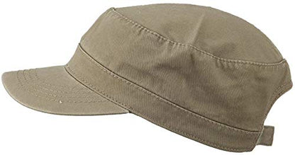Ashen Fane Superior Garment Washed Cotton Twill Adjustable Army Cap - color: Dark Khaki