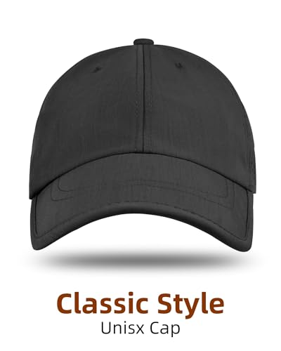Rosoz Unisex Baseball Cap Vintage UPF 50+ Unstructured Men Women Dad Hat - color: Black
