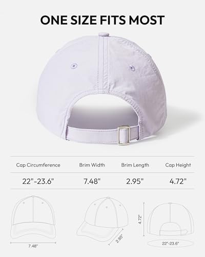 Jeasona UPF 50+ UV Protection Running Hat for Women, Lightweight Quick Dry Packable Sun Protection Baseball Cap - color: Purple