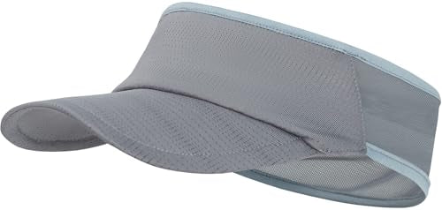 Sports Sun Visor Women Men, Cooling Stretchy Visor Hats Summer Packable Ponytail Sun Hat for Running, Golf, Tennis - color: 1pc Grey