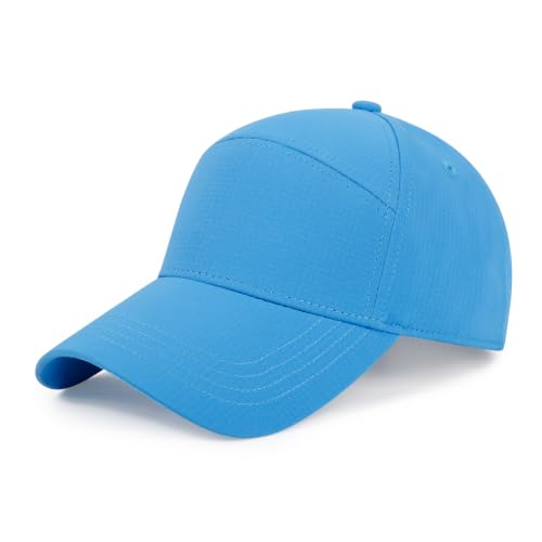 Quick Dry Baseball Cap Trucket Hats UPF50+ Structured Golf Hats Men Women - color: Blue