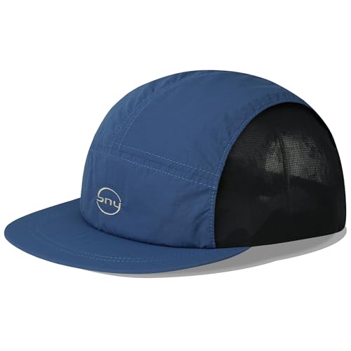 Croogo Mesh 5 Panel Hat Quick Drying Running Baseball Cap for Outdoor - color: Blue