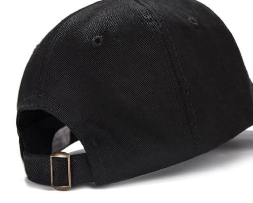 Edoneery Kids Baseball Hat, Adjustable Cotton Cap - color: Black, style: 9-14 Years