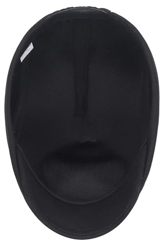 2 Pack Newsboy Cap for Men Women Flat Cap Beret Ivy Cabbie Hat - color: Black + Khaki