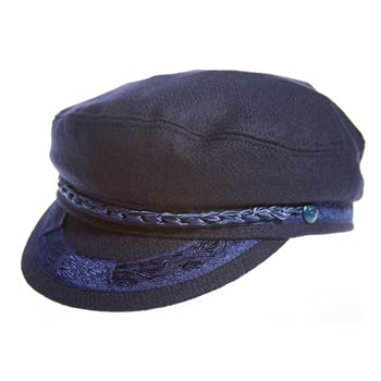 Aegean Authentic Greek Fisherman's Cap - Wool - Navy - 6 7/8 - (21 5/8 Inches - 55 cm)