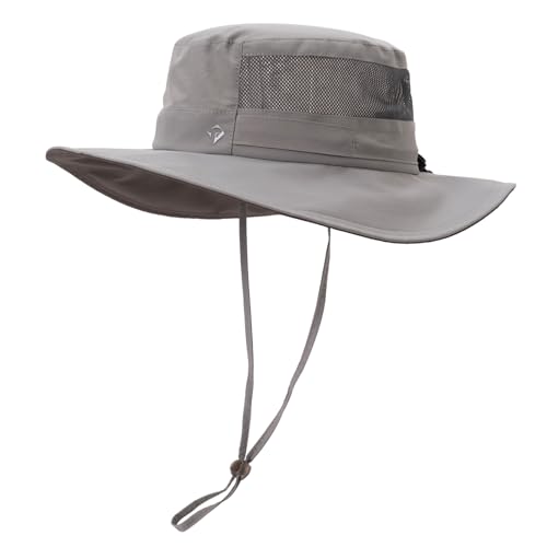TOP-EX Wide Brim Sun Hat for Women & Men, Foldable for Travel, S/M to XXL - color: Grey, size: Large-X-Large
