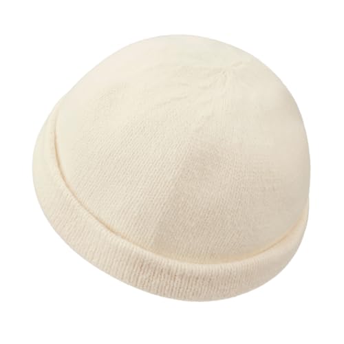 Croogo Beanie Docker Cap Rolled Cuff Brimless Hat Worker Sailor Skullcap - color: Ct49-new Beige