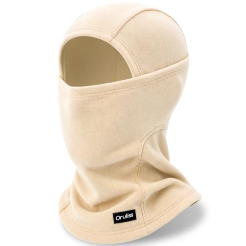 Winter Ski Mask Balaclava for Men Women, Warm Full Face Mask Cold Weather Snowboarding Skiing Motorcycling - color: Malt