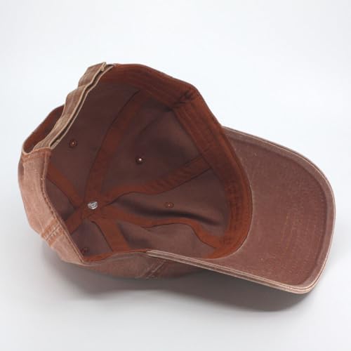 Plain Washed Cotton Adjustable 6 Panel Dad Hat Baseball Cap - color: Tx. Orange