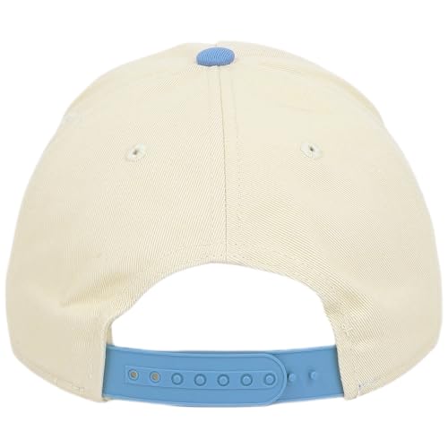 E BY ELIDAN New York Trucker Snapback Hat 3D Embroidered Baseball Cap - color: Cream Denim