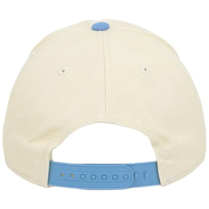 E BY ELIDAN New York Trucker Snapback Hat 3D Embroidered Baseball Cap - color: Cream Denim