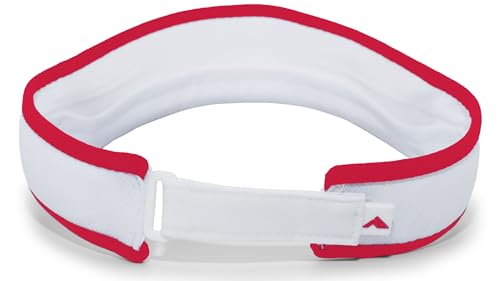 Pacific Headwear Unisex Adult Pacific Headwear Lite Allsport Active Visor - color: White/Red