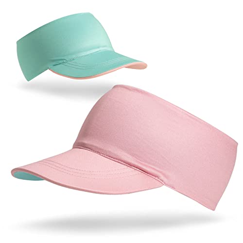 Gone For a Run Running Visor - Comfort Performance - One Size Fits Most - color: Pink & Teal