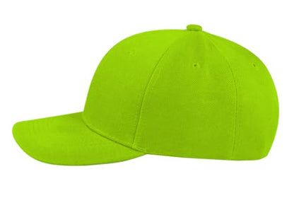TK Flex Blank Hats, Adjustable Plain Hats, Casual Women's and Men's Hats, Baseball Caps for Patches and Embroidery, 12 Pack - color: Neon Green