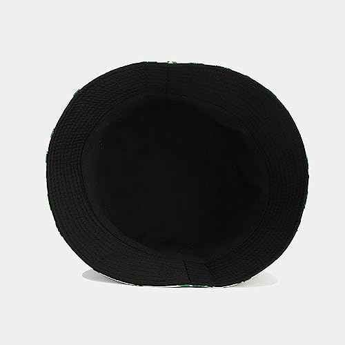 Unisex Print Double-Side-Wear Reversible Bucket Hat - color: Clover