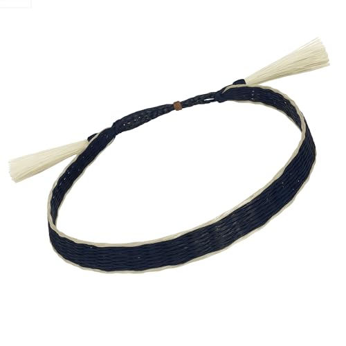 Gamboa Horsehair Hat Band for Cowboy Hats - color: Black with White