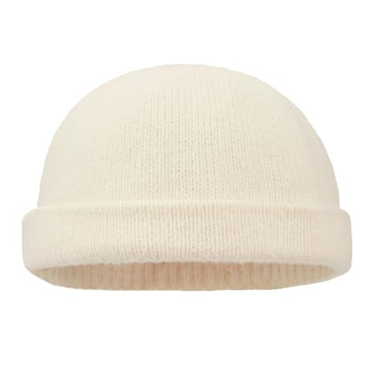 Croogo Beanie Docker Cap Rolled Cuff Brimless Hat Worker Sailor Skullcap - color: Ct49-new Beige