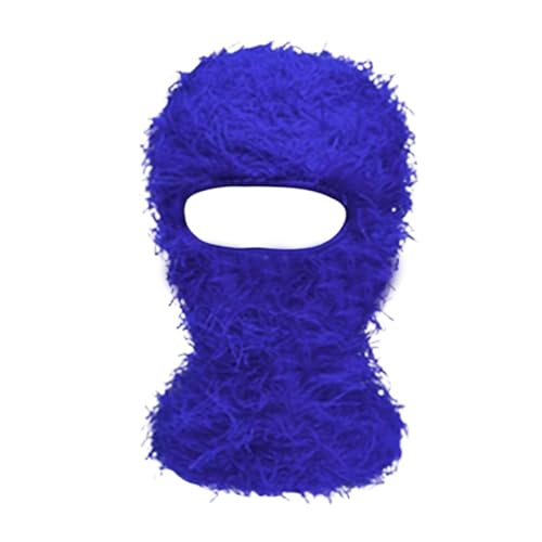yolrdiw 2 Pieces Winter Distressed Balaclava Knitted Ski Full Face Mask for Women Men - color: Blue
