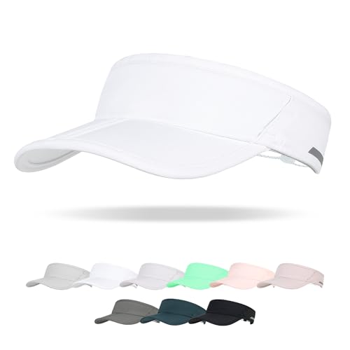 Sun Visor Caps Foldable Brim Adjustable Visor Hats for Women Men - color: 2# White