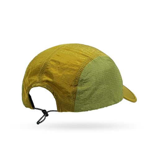 Clakllie Quick Dry 5 Panel Cap for Men Summer Folding Outdoor Hat Breathable Baseball Cap Unstructured Running Hiking Hats - color: Yellow