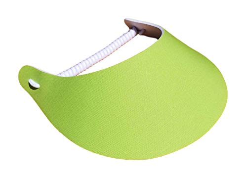 Women's Solid Color Design Lightweight Packable Foam Visor for Sun Protection and Outdoor Activities - color: Lime