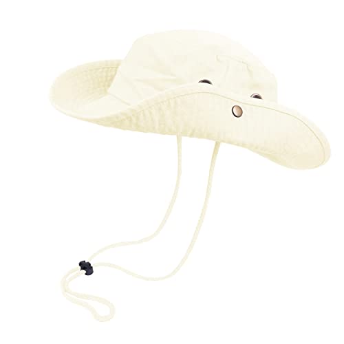 Bucket Hats with String Wide Brim Hiking Fishing UV Sun Protection Safari Unisex Boonie - color: Champagne, size: Large-X-Large