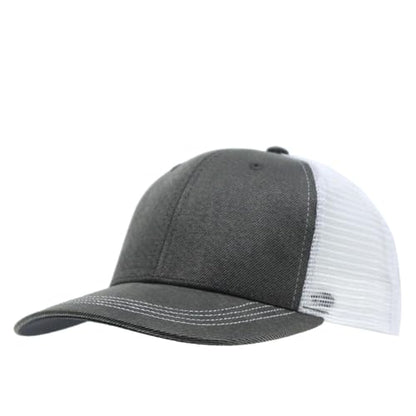 Heavy Washed Coated Canvas Wax-Look Adjustable Low Profile Men Women Baseball Cap - color: Gray/White