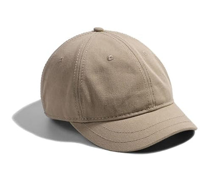 Adjustable Mens and Womens Sun Hat Short Brim Baseball Cap - color: Khaki
