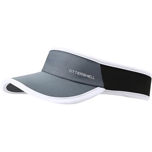Cooling Sports Sun Visor Hat for Men & Women - color: Grey - B