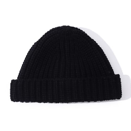 Beanie Men Knit Skull Cap Warm Stocking Hats Women Winter Snow Ski Hats Cuffed Plaid Hat Toboggan Hat - color: Mg-zzm2572-black