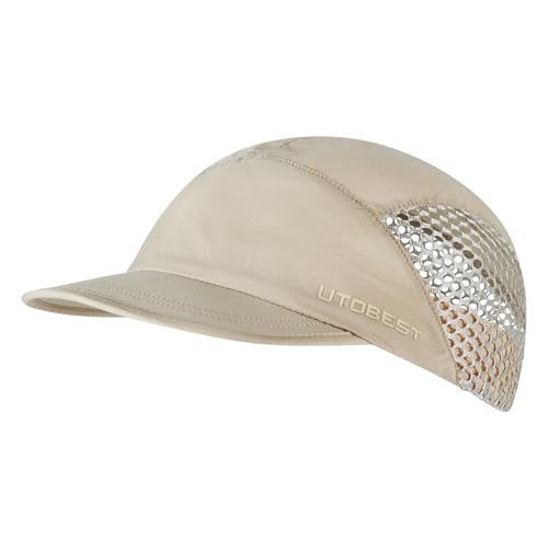 UTOBEST Race Day Performance Running Cap for Men Women - color: Beige