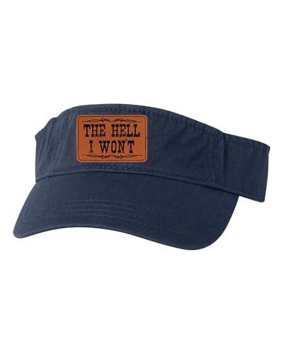 Go All Out The Hell I Won't Bucket Ponytail Visor Embroidered Cap Dad Hat - color: Navy