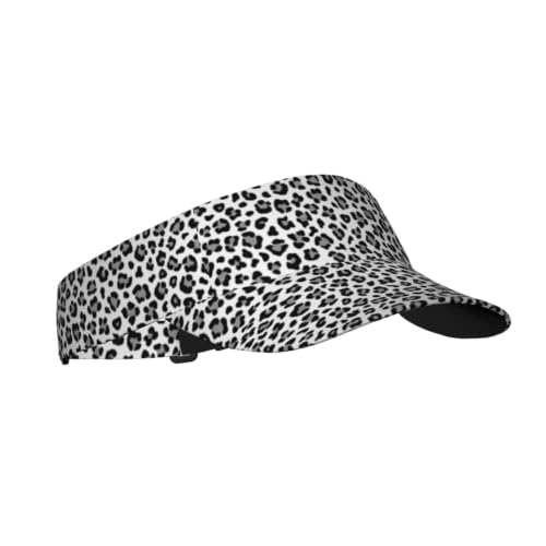 Leopard Print Sunscreen Visor Cap Adjustable Empty Top Outdoor Sports Hat - color: 1