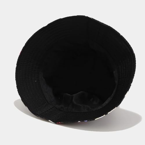 Quanhaigou Bucket Hats Unisex Summer Travel Beach Fisherman Cap for Men Women Teens - color: Geometrical Pattern