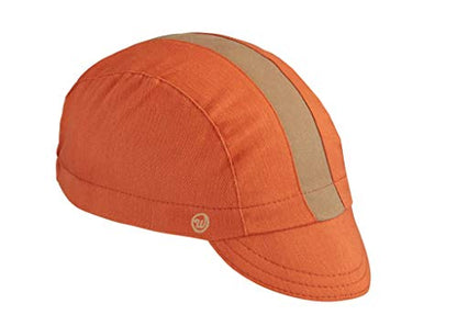 Walz Caps Cotton 3-Panel Cycling Cap - color: Orange/Khaki, size: Large-X-Large