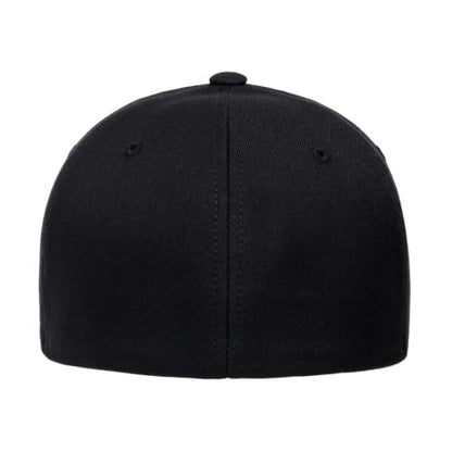Flexfit NU Tri-Layer Athletic Fitted Baseball Cap with Seam-Sealed Taping - color: Black, size: Large-X-Large