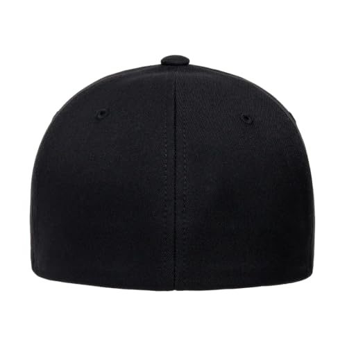 Flexfit NU Tri-Layer Athletic Fitted Baseball Cap with Seam-Sealed Taping - color: Black, size: Small-Medium