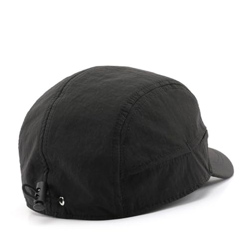 Short Brim Quick-Dry Lightweight Breathable Polyester Baseball Cap Adjustable Drawstring Dad Hat Outdoor Men Women - color: Grey
