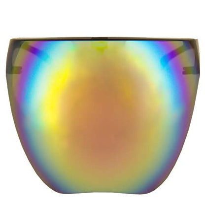 FLAWLESS EYEWEAR Futuristic Protective Face Shield Full Cover Mirrored Visor Sunglasses for Men Women (Orange Mirror)