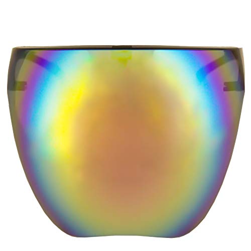 FLAWLESS EYEWEAR Futuristic Protective Face Shield Full Cover Mirrored Visor Sunglasses for Men Women (Orange Mirror)