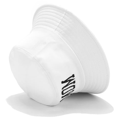 XYIYI Fashion Embroidery Bucket Hat Cotton Beach Fisherman Hats for Women Girls - color: Mom White