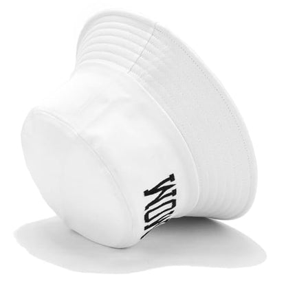 XYIYI Fashion Embroidery Bucket Hat Cotton Beach Fisherman Hats for Women Girls - color: Mom White
