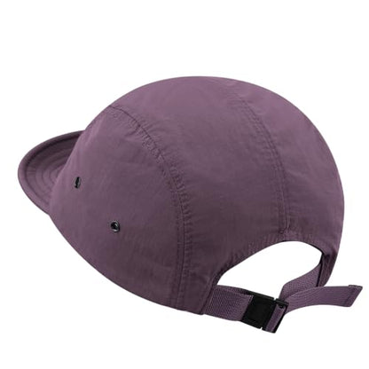 Clakllie Quick Dry Short Brim Hats for Men 5 Panel Running Hat Waterproof Baseball Cap Outdoor Hiking Hat Flat Bill Cadet Cap - color: Cdus-ddy1-purple