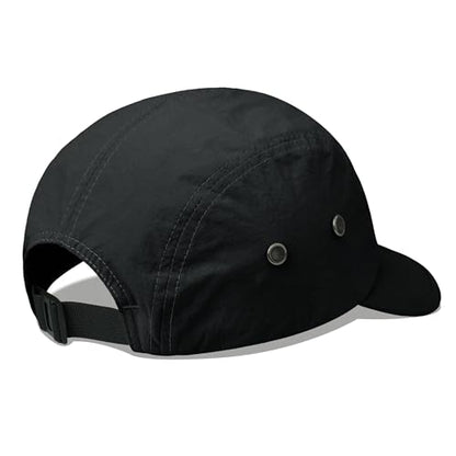 Clakllie Quick Dry Short Brim Cap for Men Lightweight 6 Panel Baseball Cap Golf Dad Hats Women's Running Trucker Hat - color: Bssd2547-black