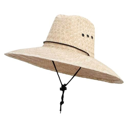 Men's Crushed Safari Straw Hat - color: Light Natural