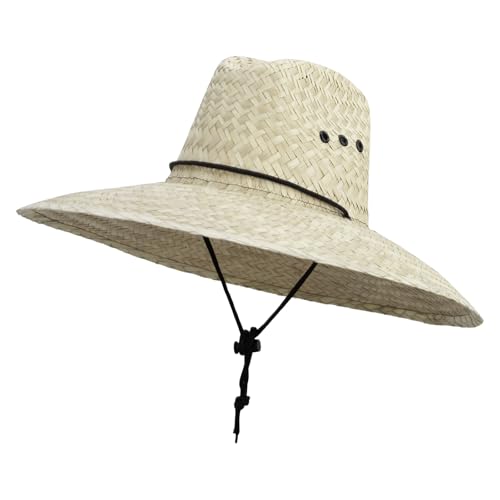 Men's Crushed Safari Straw Hat - color: Light Natural