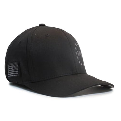 1776 Betsy Ross 13 Colonies 13 Stars 2A hat Black/Gray Cap Fit for Life Cap - size: X-Large-XX-Large