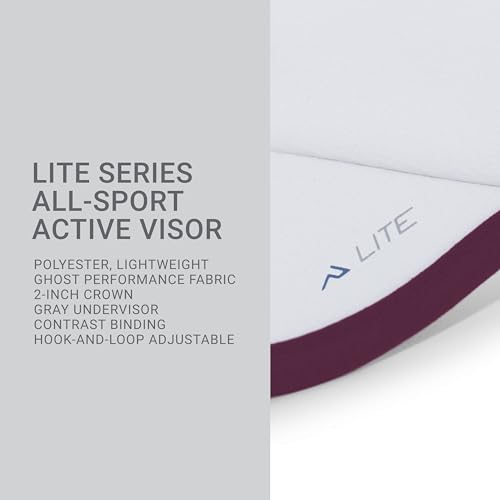 Pacific Headwear Unisex Adult Pacific Headwear Lite Allsport Active Visor - color: White/Maroon