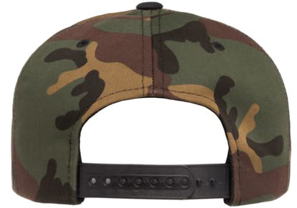 Mrlahat 6089 Yupoong Yp by Flexfit 6-Panel Structured Flat Visor Classic Snapback Cap with Black Bandana - color: Camo / Black